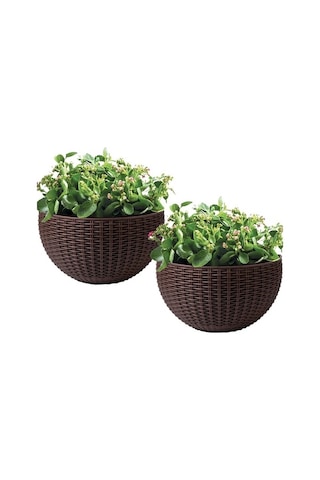 Ulzyvf Yeşil Yarım Tembel Tarzı Taklit Saksı Saksı Rattan Monte Koyu Duvara Dairesel Büyük Avrupa Tr