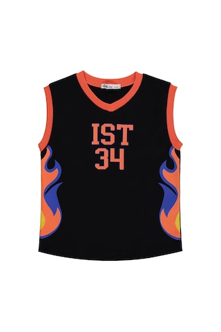Civil Boys İst 34 Baskılı 2-5 Yaş Tişört - Siyah