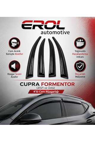Cupra Formentor 2021 Ve Sonrası 4'lü Suv Cam Rüzgarlığı Siyah