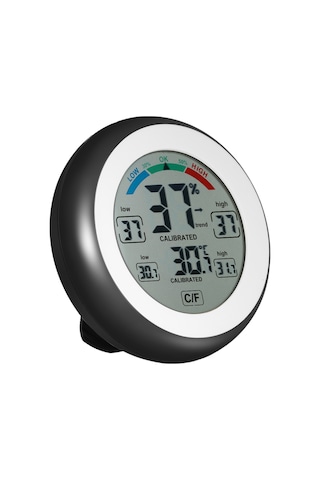 Youtek Sıcaklık Ve Nem Ölçer Cj3305f Siyah - Maksimum Minimum Değer Gösterimi, Dokunmatik Tuş, Masaüstü/duvar Kurulumu Pil Yok Siyah