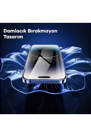 Hoco 9d Apple iPhone 15 Pro Uyumlu Tempered Kırılmaz Cam Ekran Koruyucu