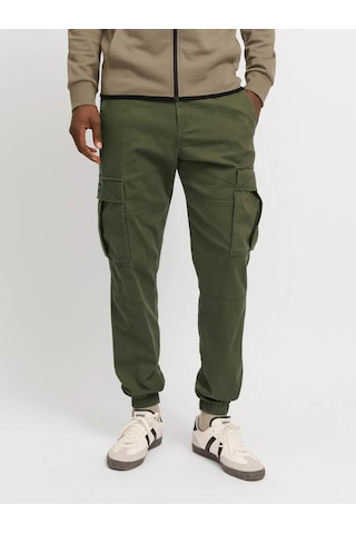 Jack & Jones Jack&jones Jpstkane Jonnie Cuffed Erkek Cargo Pantolon 12268261 Yeşil