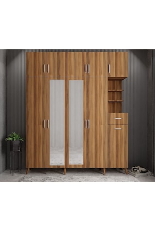 Açelya Portmanto Vestiyer Ceviz225cm M10