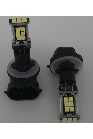 Zembil Eco H27 Eğri Soket Sis Farı Led Ampul 24 Ledli Beyaz