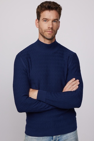 Tudors Slim Fit Dar Kesim Yarım Balıkçı Yaka Desenli Tüylenmeyen Lacivert Erkek Kazak-28656-lacivert Lacivert