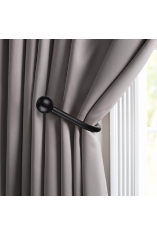 Hfambition Mat Siyah Alüminyum Pencere Perde Braketleri 4'lü Set - Dayanıklı, Yük Taşıma, Kaydırıcı Korumalı Ev Dekorasyon Aksesuarı