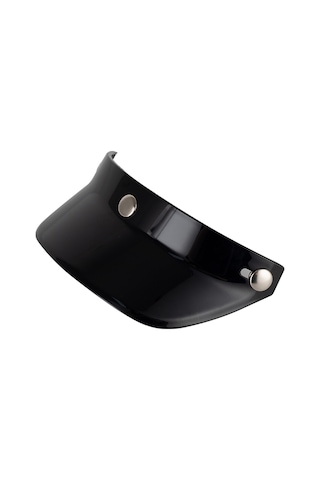 Symbee Retro Motosiklet Kaskı Siperliği, Güneş Koruma, 3 Tırnaklı, Küçük Kapak, Siyah My01