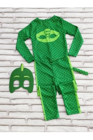 Kelebek Oyuncak Çocuk Yeşil Pijamaskeliler Pjmasks Kertenkele Kostümü Gekko Kostümü Yeşil