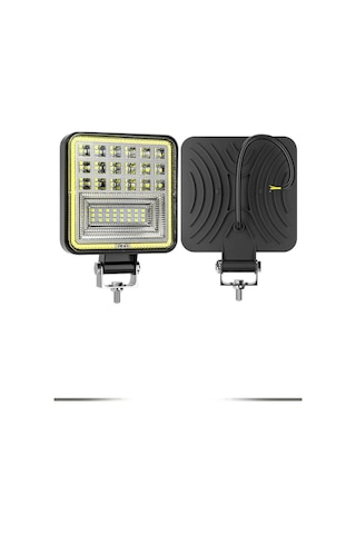 126w 12-24 Volt Kare Sis Farı Drl Sarı Oto Çalışma Lambası Atv Kamyon Tır Traktör Offroad