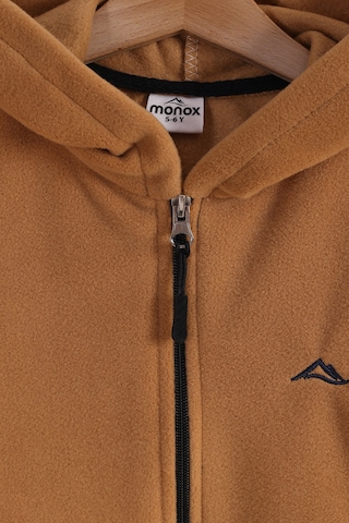 Monox Lastik Manşetli Fermuarlı Kapüşonlu Çocuk Unisex Polar Ceket Camel