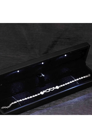 Blackcraft Gümüş Işıklı Kutulu Melek Kanadı Kadın Bileklik Modern