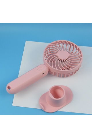 Hangfox Usb Şarjlı Mini Masaüstü Fan - Portatif, Sessiz, Yüksek Hızlı - Muz Yapısı Mavi - Direkt Şarjlı Pil Yok
