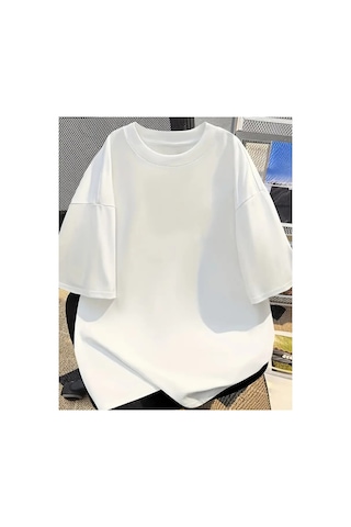 Panda Baskı Tekstil Viking Pusula Kuzgun Baskılı Özel Tasarım Oversize Tshirt Beyaz