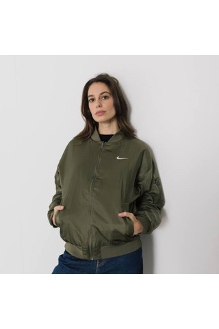 Nike Womens Sportswear Reversible Varsity Çift Taraflı Bomber Jacket Dv7876-222 Yeşil