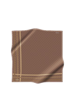 Vissona Twill İpek Eşarp Vizon - Bej