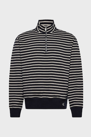Calvin Klein Pamuklu Logolu Relaxed Fit Fermuarlı Dik Yaka Sweat Lv04rg261gcef Erkek Sweat Lv04rg261g Cef Lacivert