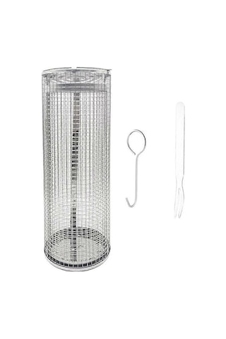 Açık Hava Izgarası İçin Tekerlekli Izgara Sepeti, Et Izgarası İçin Barbekü Tekerlekli Izgara Ağı Silindiri