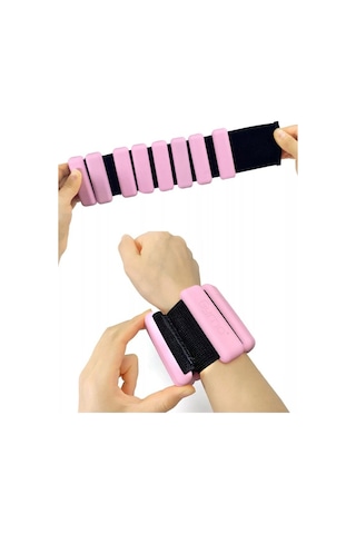 Gymo Pro Series Ayarlanabilir Silikon Bilek Ağırlığı 2x500gr Pembe