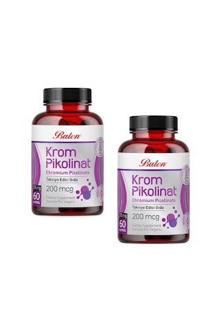 Balen Krom Pikolinat Kapsül 375 Mg 60 Kapsül X 2 Adet
