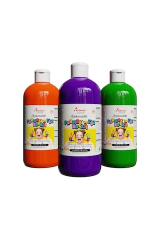 Yeşil, Mor, Turuncu Parmak Boyası 3'lü Set 3x500 Gr Diğer