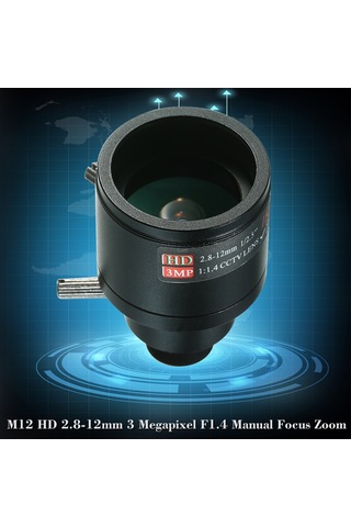 Ximistore9 2.8-12mm Manuel Zoom Cctv Lens - Geniş Açılı 93 Görüş, M12 Montaj, 3mp Uyumlu