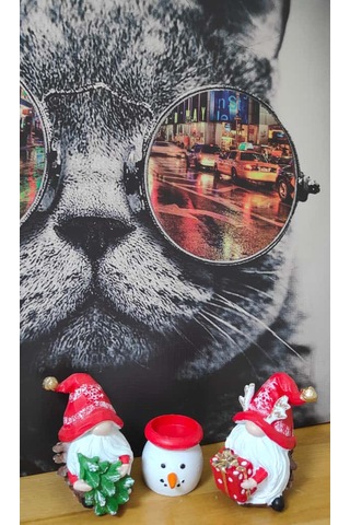 Yılbaşı Şans Cüceleri 3 Lü Set Mumluk Yılbaşı Hediyesi, Dekor Cüce 12 7cm Boyutunda 3 Lü Set