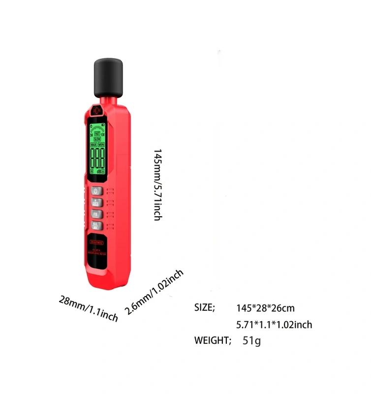 Willowhaven Gl81b Dijital Ses Seviyesi Ölçer 30-130db Gürültü Ölçüm Cihazı Lcd Ekran A C Ağırlıklı Max Min Hold