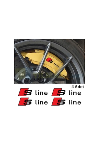 Audi S Line Logo Jant Kaliper Oto Sticker Yapıştırma Etiket 4 Ad