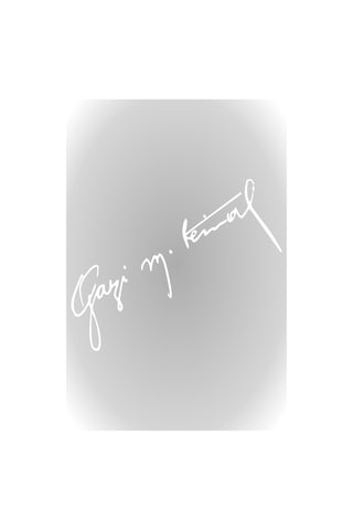Beyaz 20 Cm Gazi M.kemal Atatürk Imza Sticker Oto, Araba Sticker