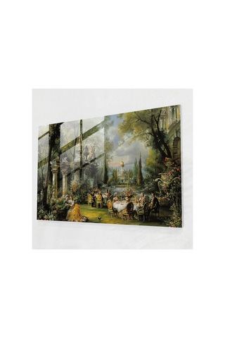 Rokoko Tarzı Boyamalı Cam Duvar Tablosu - Modern Sanat İle Dekoratif Duvar Süslemesi Ro5169955