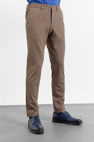 İmza Kahverengi Yan Cep Örme Slim Fit Esnek Jogger Pantolon 1003260173