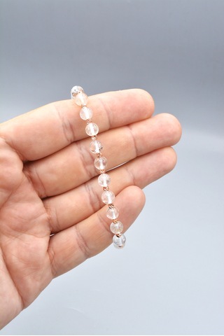 Makrome Model Hakiki Topaz Taşı Bileklik 6 Mm