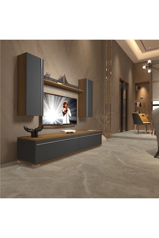 Decoraktiv Eko 7 Mdf Std Tv Ünitesi Tv Sehpası Pera - Antrasit