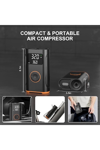 Ys002 Taşınabilir Şarjlı Pompa Araç Oto Lastik Şişirme Pompası160