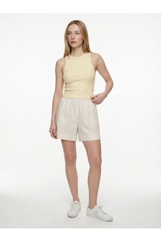 LOFT Crop Kadın Atlet Light Yellow