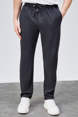HLT Jeans Erkek Antrasit Relaxed Fit Yandan Cepli Beli Lastikli Bağcıklı Duble Paça Jogger Pantolon Bolt-1995 Antrasit