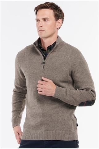 Barbour Holden Half Zip Kazak Ol76 Military Marl Kahverengi