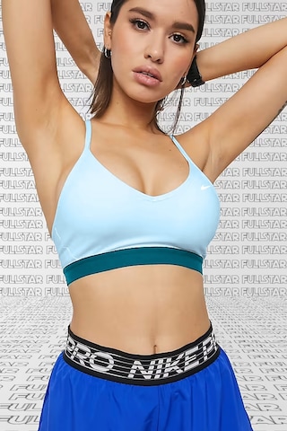Nike Bra İndy Light Support Sports Kadın Sporcu Sütyeni Mavi Bra Büstiyer Mavi