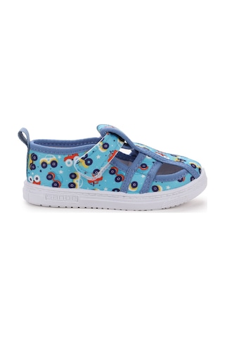 Sanbe 401 V 014 Cırtlı Erkek Bebek Keten Sandalet Mavi