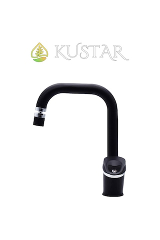 Kustar Lexus Siyah Mix Kuğu Aç Kapa Oynar Başlık 360 Ayarlanabilir Banyo Lavabo Bataryası