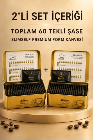 Slimself Kore Premium Form Kahvesi 2 Li Avantajlı Paket Toplam 60 Tekli Şase