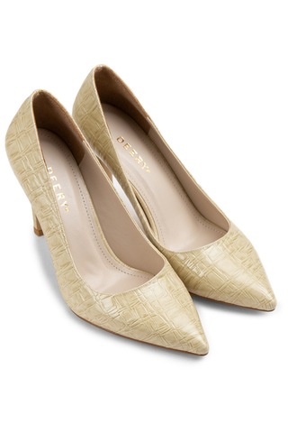 Deery Rugan Bej Stiletto Kadın Topuklu Ayakkabı - 0k101zbejm01 Bej