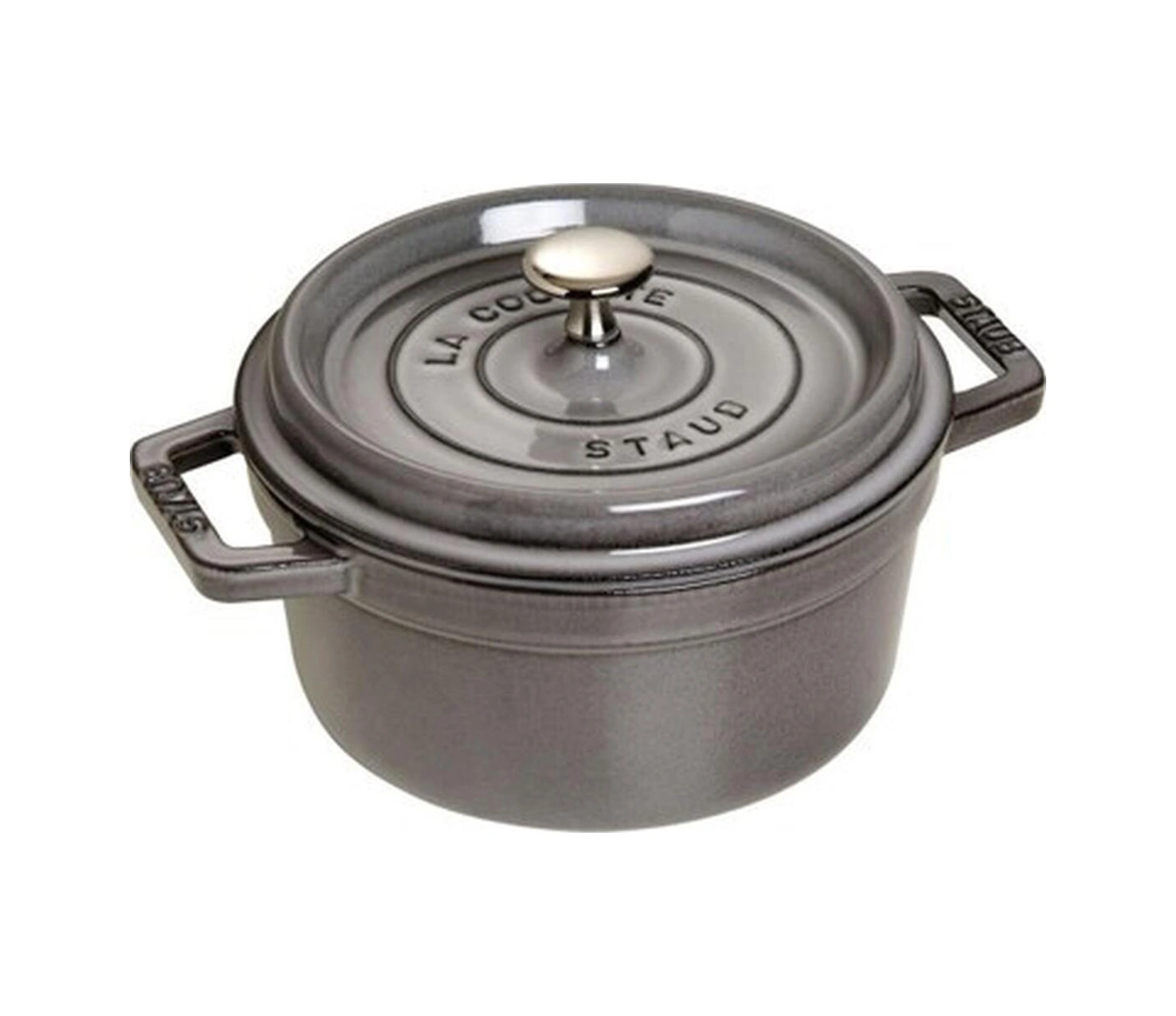Staub La Cocotte Döküm Tencere Grafit Gri 20 Cm 2.2 L Yuvarlak-405093040 Bakır - Siyah