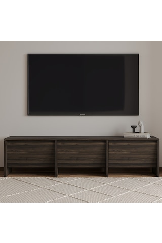 Laris 160 Cm 3 Kapaklı Tasarım Tv Sehpası Ceviz