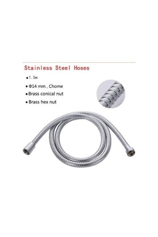 Banyo Duş Hortumu Tüm Musluk Duş Bataryalarına Uygun Duş Hortumu Krom