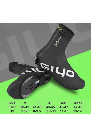 Su Geçirmez Bisiklet Ayakkabısı Bisiklet Yansıtıcı Ve Rüzgar Geçirmez Dağ Bisikleti Yolları Kış Yünü Yalıtımını Kapsar L Siyah