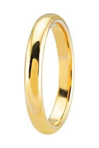 Sefa Gold 3mm Sarı Düz Bombe Klasik Alyans 001