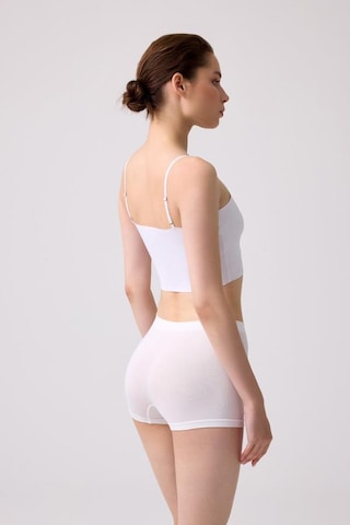 Cottonhill Premium - Kadın Beyaz Ultra-rahat Seamless Boxer Beyaz