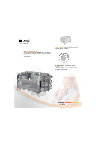 Holmer Coolstyle Anne Yanı/park Yatak Multi Pro Oyun Parkı/anne Yanı/beşik