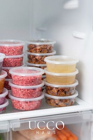 10 Adet 250 Ml Sızdırmaz Kapaklı Sosluk Buzluk Saklama Kabı, Et Suyu, Kemik Suyu Mutfak Organizeri Şeffaf
